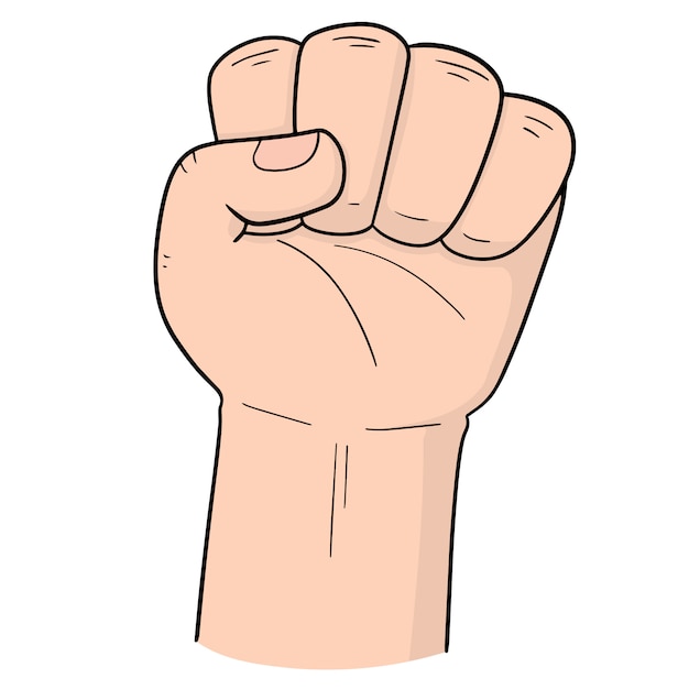 Premium Vector | Cartoon fist hand