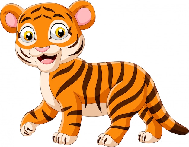 Download Premium Vector | Cartoon funny baby tiger