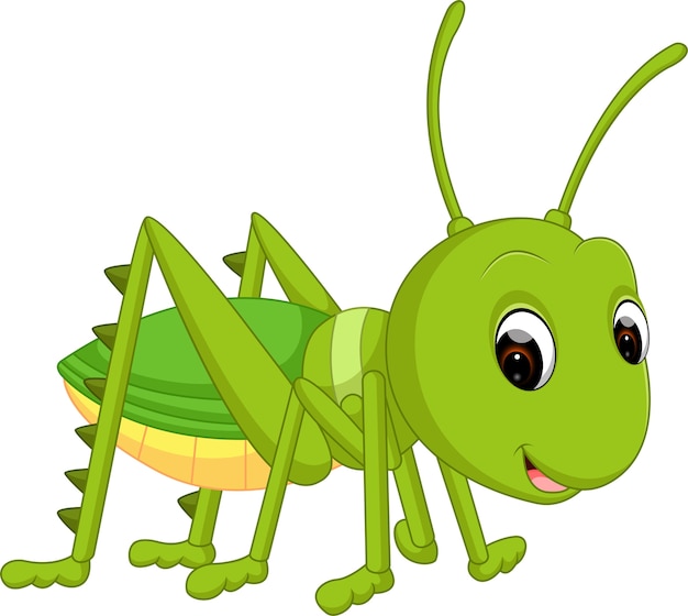 Premium Vector | Cartoon funny cricket