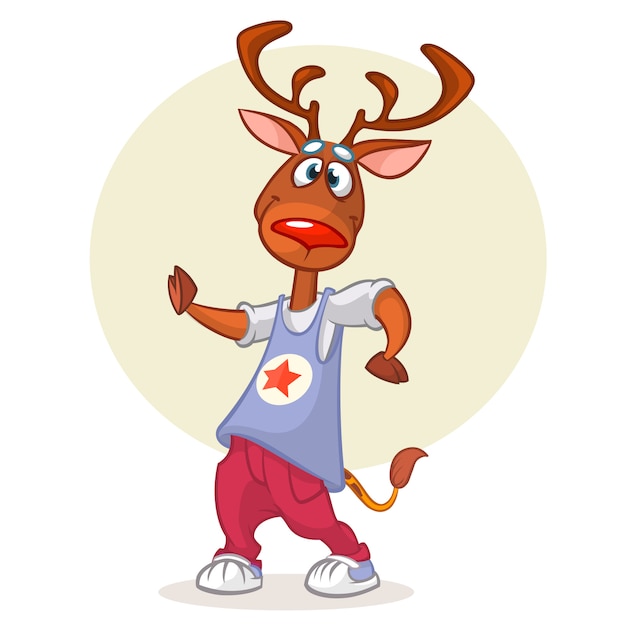 Premium Vector | Cartoon Funny Deer Illustration