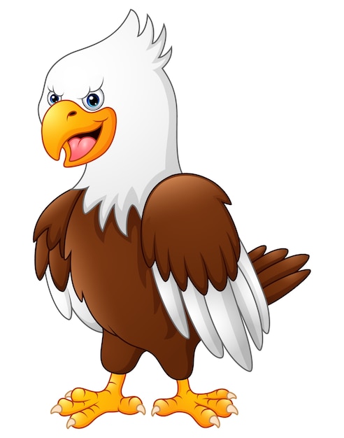 Premium Vector | Cartoon funny eagle