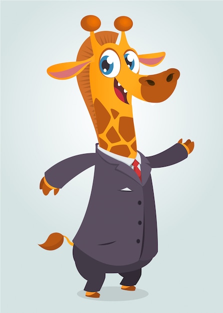 Premium Vector | Cartoon funny giraffe illustration