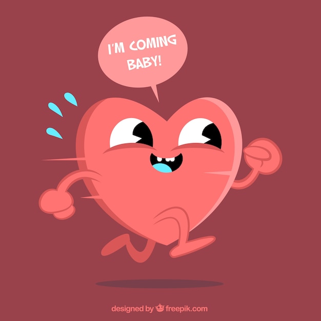 Cartoon Funny Heart Vector Free Download 