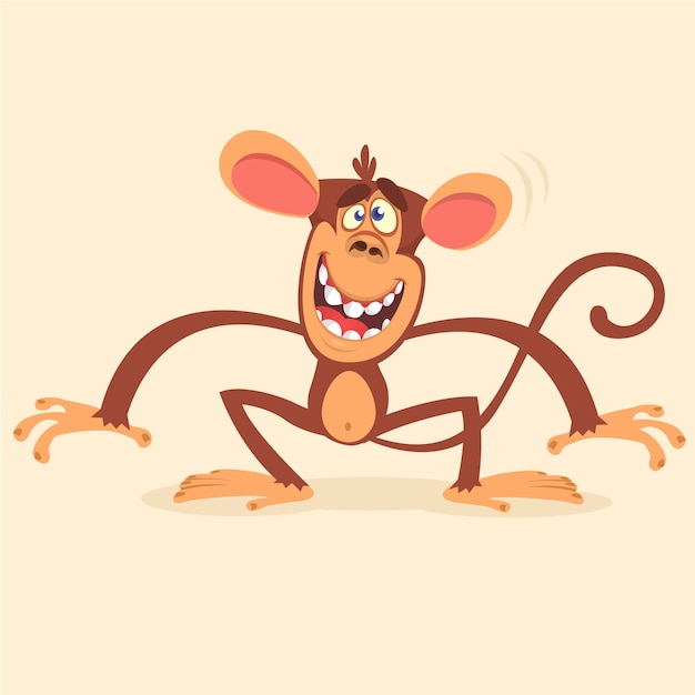 Premium Vector | Cartoon funny monkey illustration