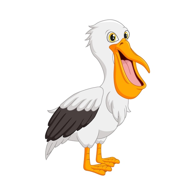 Premium Vector | Cartoon funny pelican