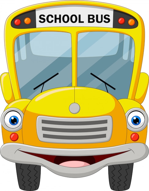 Premium Vector | Cartoon funny school bus isolated on white background