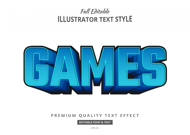 Download Premium Vector | Cartoon games title 3d text style effect