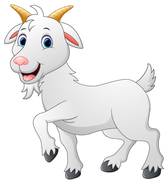 Cartoon goat character | Premium Vector