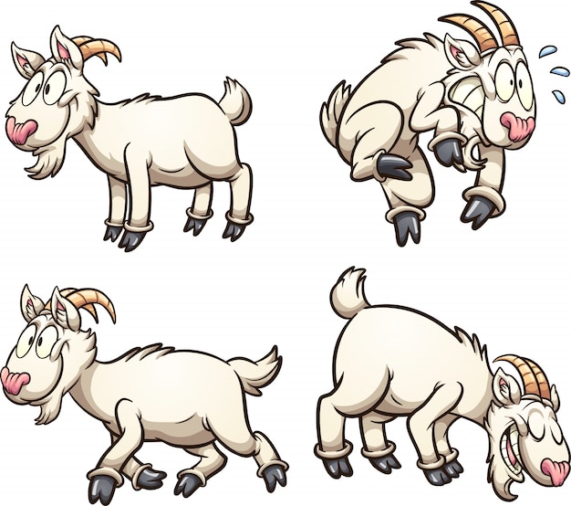 Cartoon Goat Premium Vector 