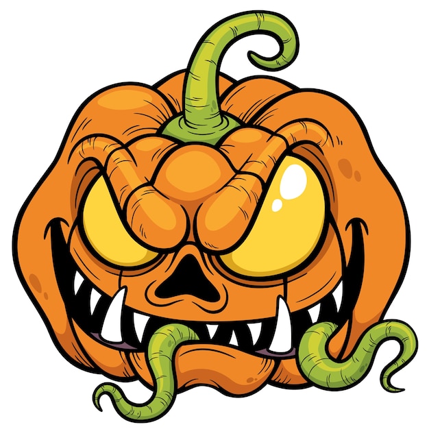 Cartoon halloween pumpkin Vector Premium Download