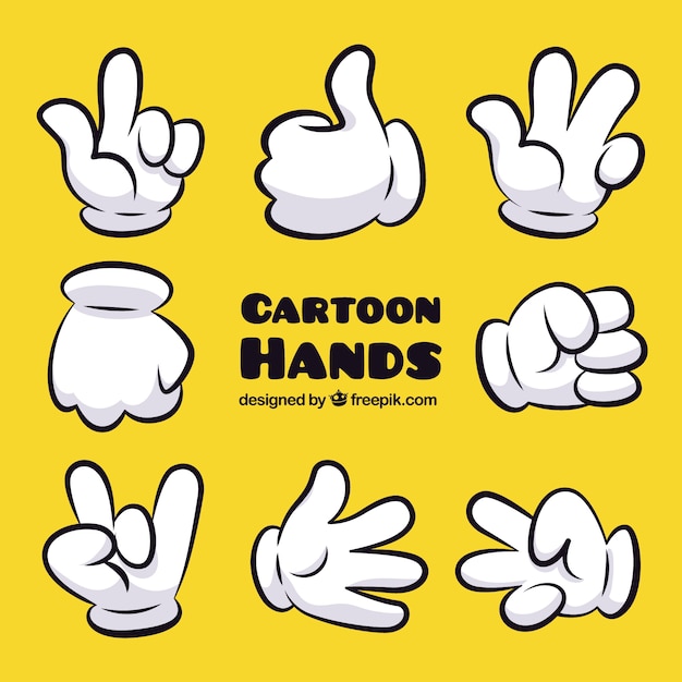 cartoon gloves vector