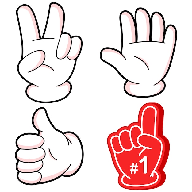 Premium Vector | Cartoon hand set