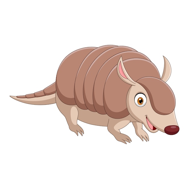 Premium Vector | Cartoon happy armadillo