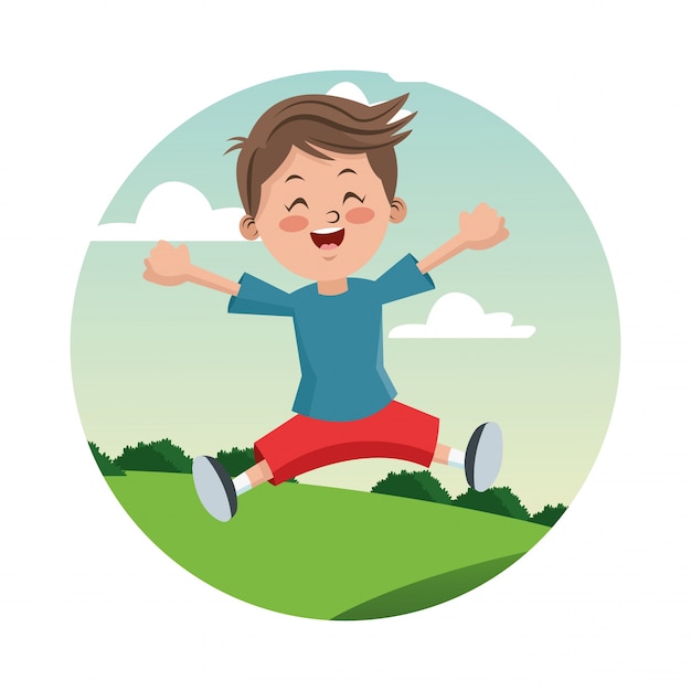 Premium Vector | Cartoon and happy boy kid