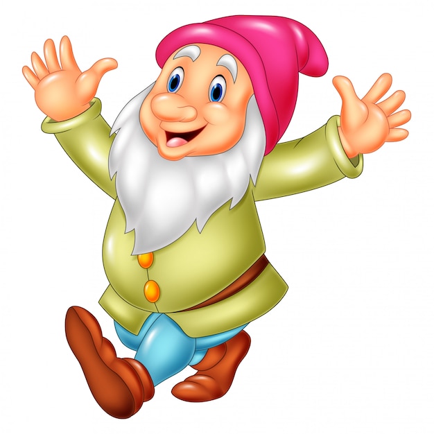 Premium Vector | Cartoon happy dwarf