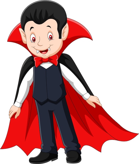 Premium Vector | Cartoon happy vampire