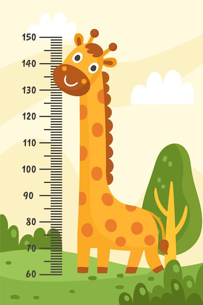 Free Vector | Cartoon height meter illustrated