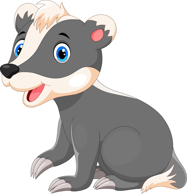 Cartoon honey badger | Premium Vector