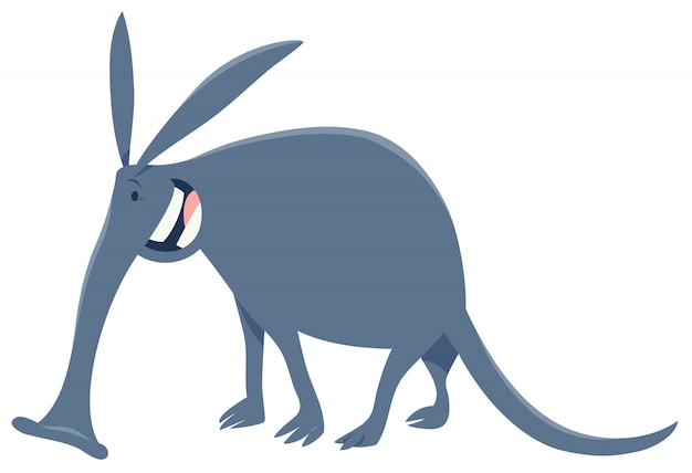 Premium Vector | Cartoon illustration of aardvark animal character