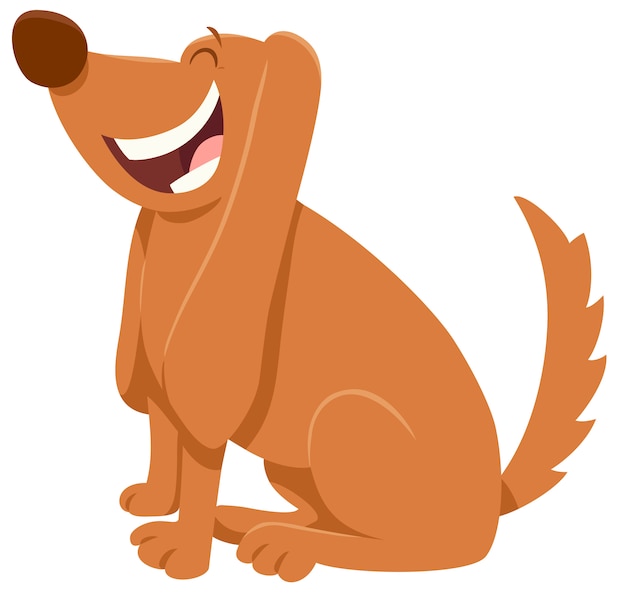 Premium Vector | Cartoon Illustration Of Brown Dog Animal Character