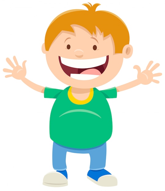 Premium Vector | Cartoon illustration of funny child boy character