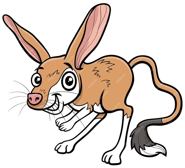 Premium Vector | Cartoon illustration of funny jerboa comic animal ...