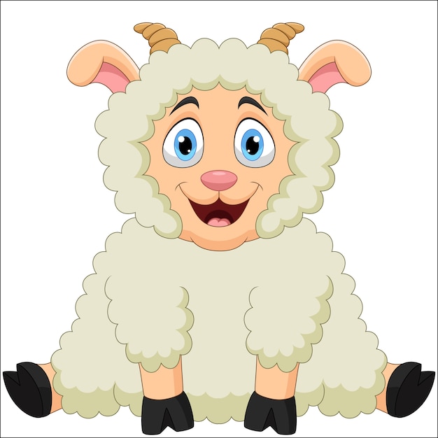 Premium Vector | Cartoon illustration of funny sheep