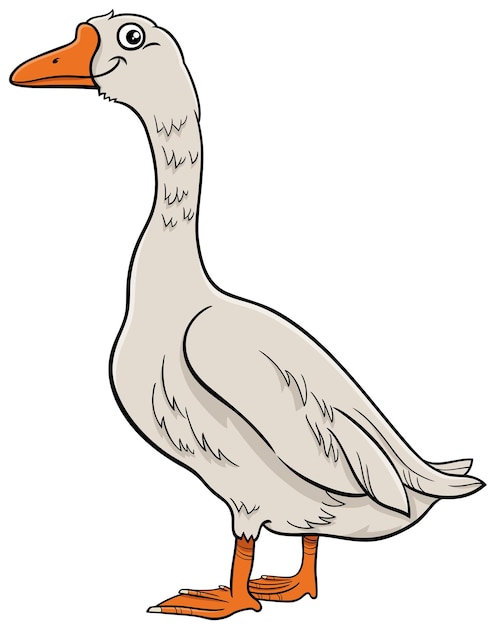 Premium Vector | Cartoon illustration of goose bird farm animal character