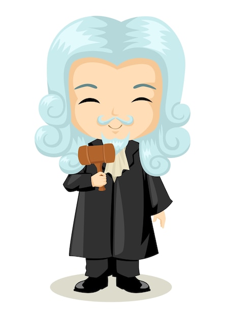 Premium Vector | Cartoon judge