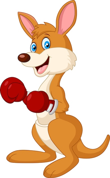 Download Premium Vector | Cartoon kangaroo boxing