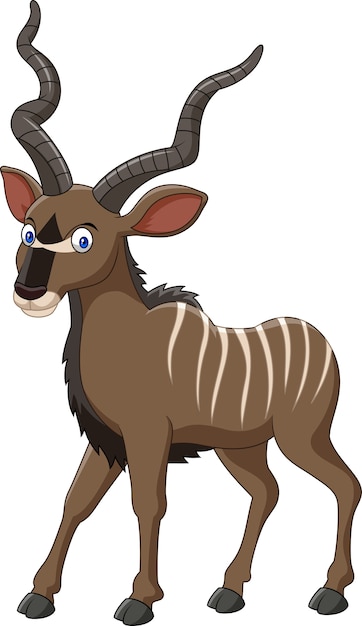 Premium Vector | Cartoon kudu antelope