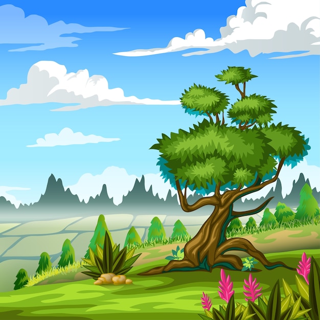 Premium Vector | Cartoon Landscape 12