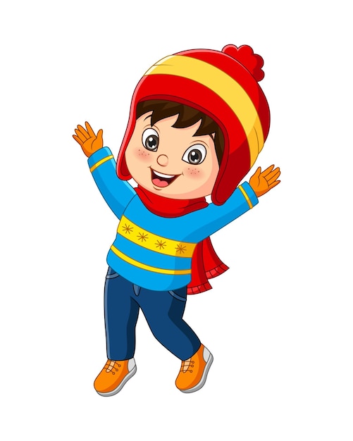 premium-vector-cartoon-little-boy-wearing-winter-clothes
