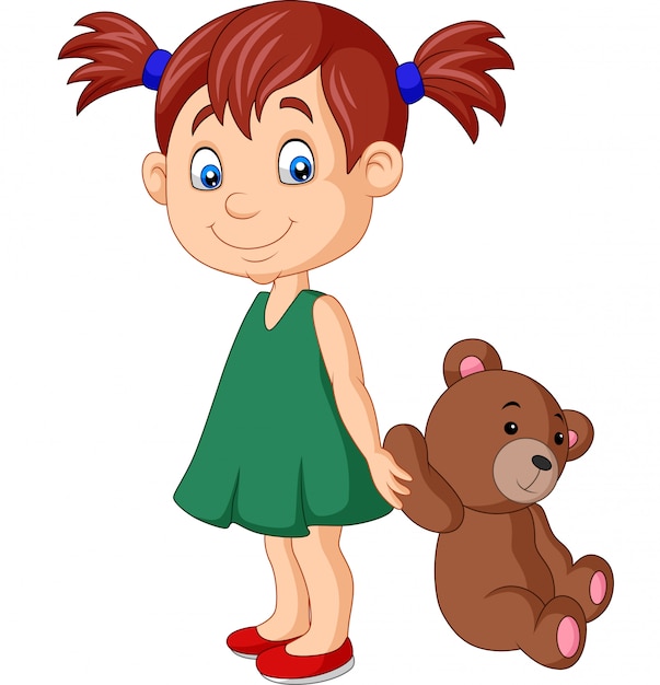 little girl with a teddy bear