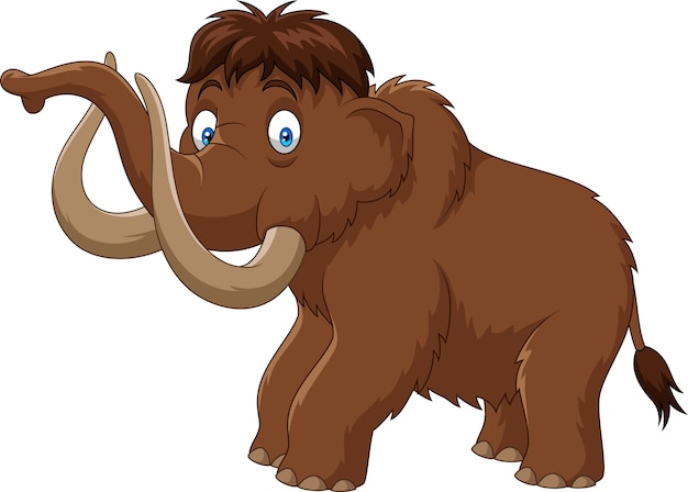 Premium Vector | Cartoon mammoth isolated on white background