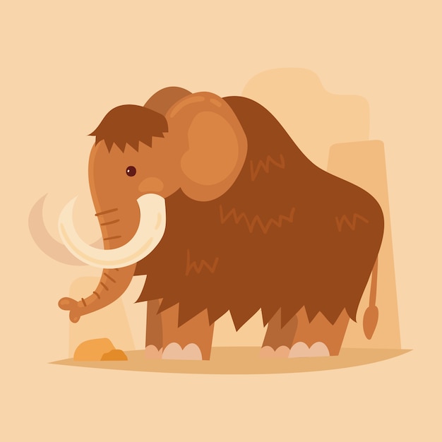 Premium Vector | Cartoon mammoth