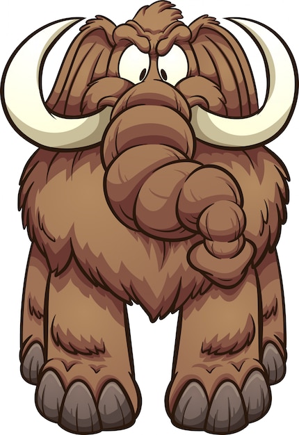 Premium Vector | Cartoon mammoth