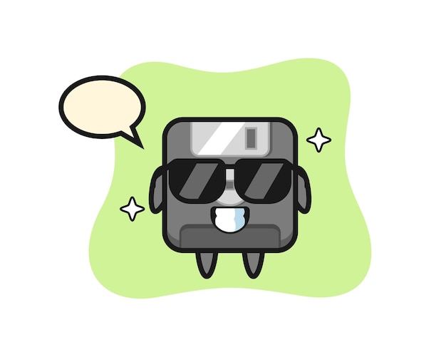 Premium Vector Cartoon mascot of floppy disk with cool gesture Premium Vector Cartoon mascot of floppy disk with cool gesture