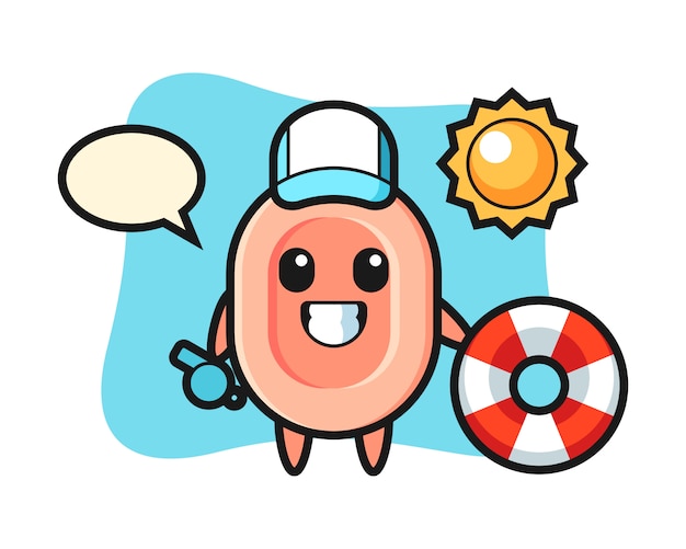 Download Free Cartoon Mascot Of Soap As A Beach Guard Cute Style For T Shirt Use our free logo maker to create a logo and build your brand. Put your logo on business cards, promotional products, or your website for brand visibility.