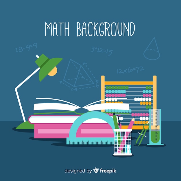 Cartoon math background | Free Vector