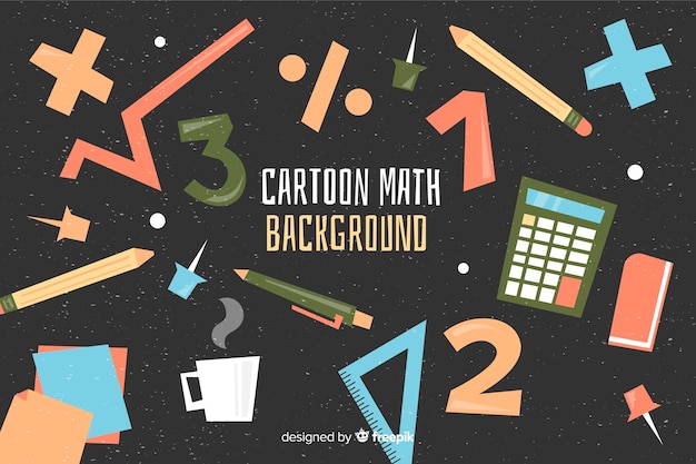 Free Vector | Cartoon math background