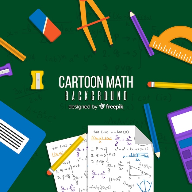 Free Vector | Cartoon math concept background