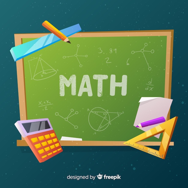 Cartoon math concept background | Free Vector