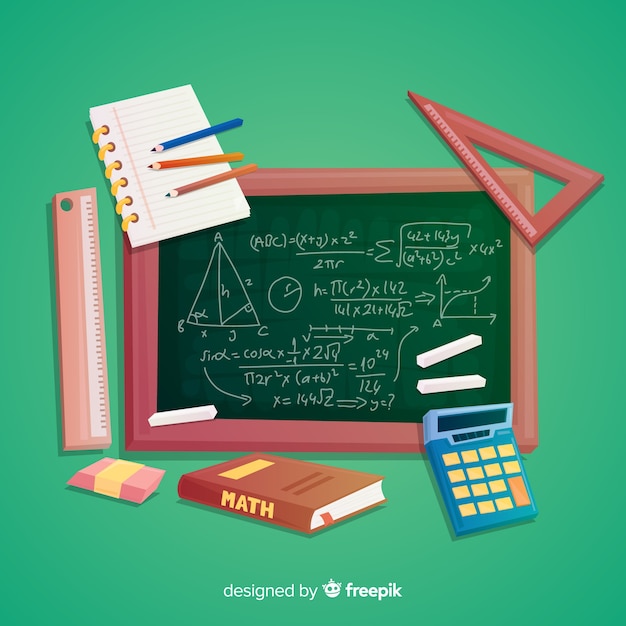 Cartoon math elements background | Free Vector