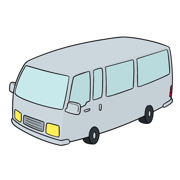 Premium Vector | Cartoon minivan