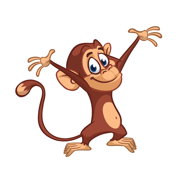 Premium Vector Cartoon Monkey Illustration