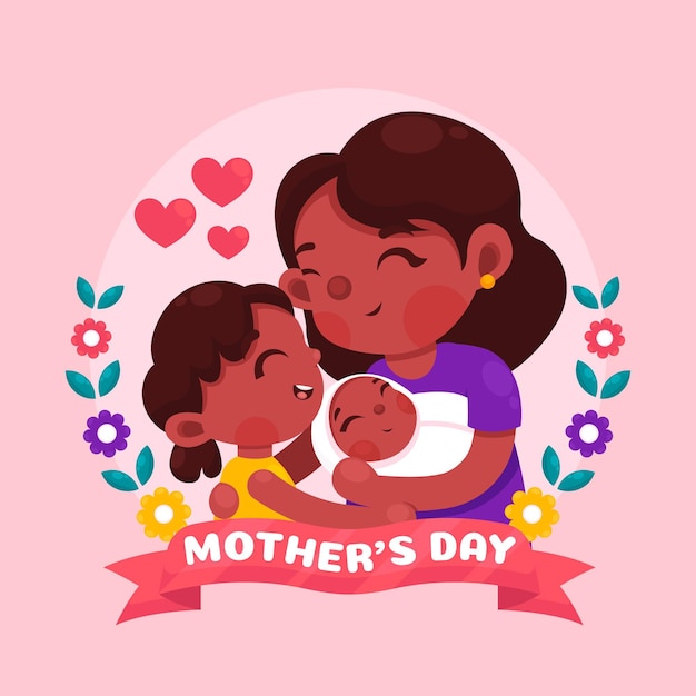 Premium Vector Cartoon Mother S Day Illustration