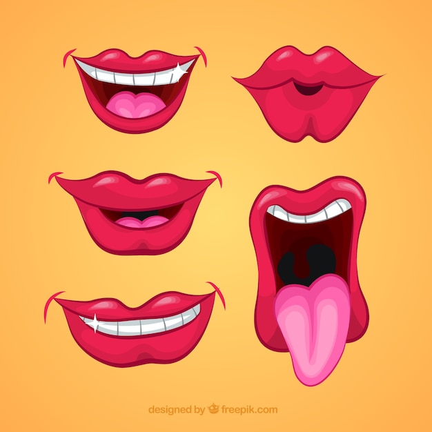 Cartoon mouths