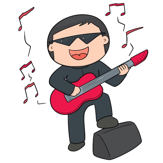 Premium Vector | Cartoon musician