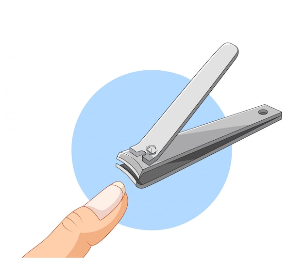 Premium Vector | Cartoon of nail clipper on white